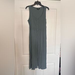 Frye Button Front Cotton Midi Dress